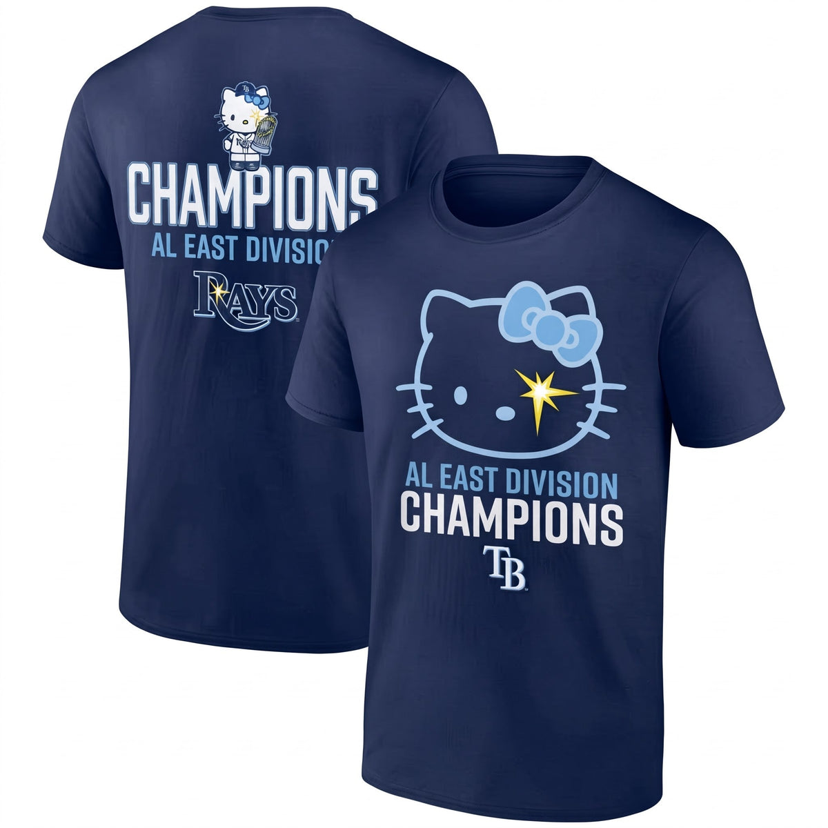 TB x Meow KT AL East Division Champions Two Sides T-Shirt - Printed V4