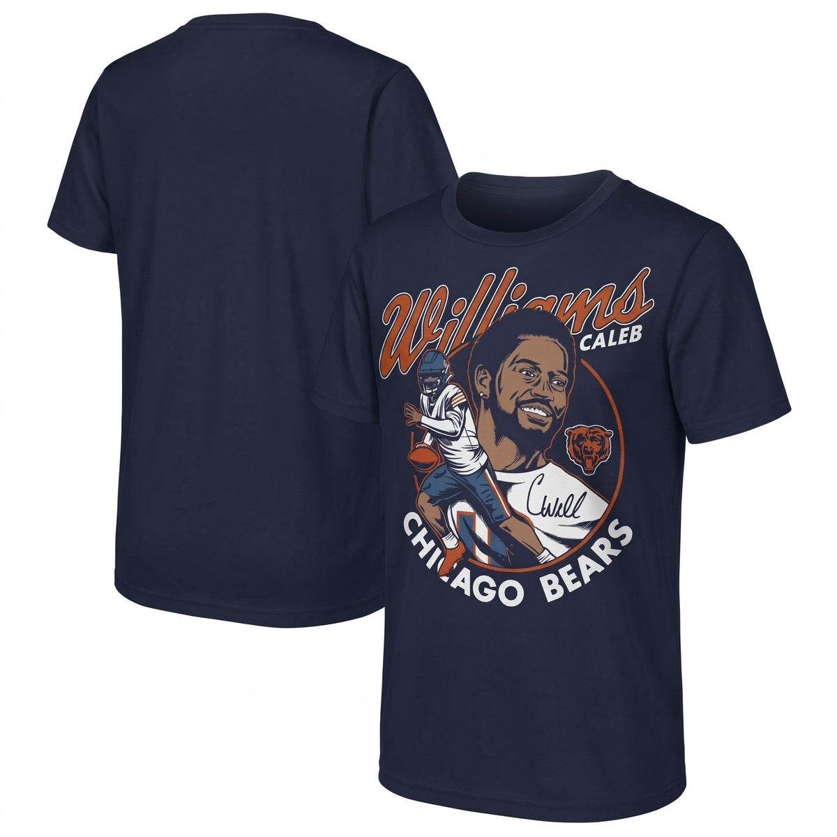 Chicago Bears Caleb Williams One Side Printed T-Shirt V8