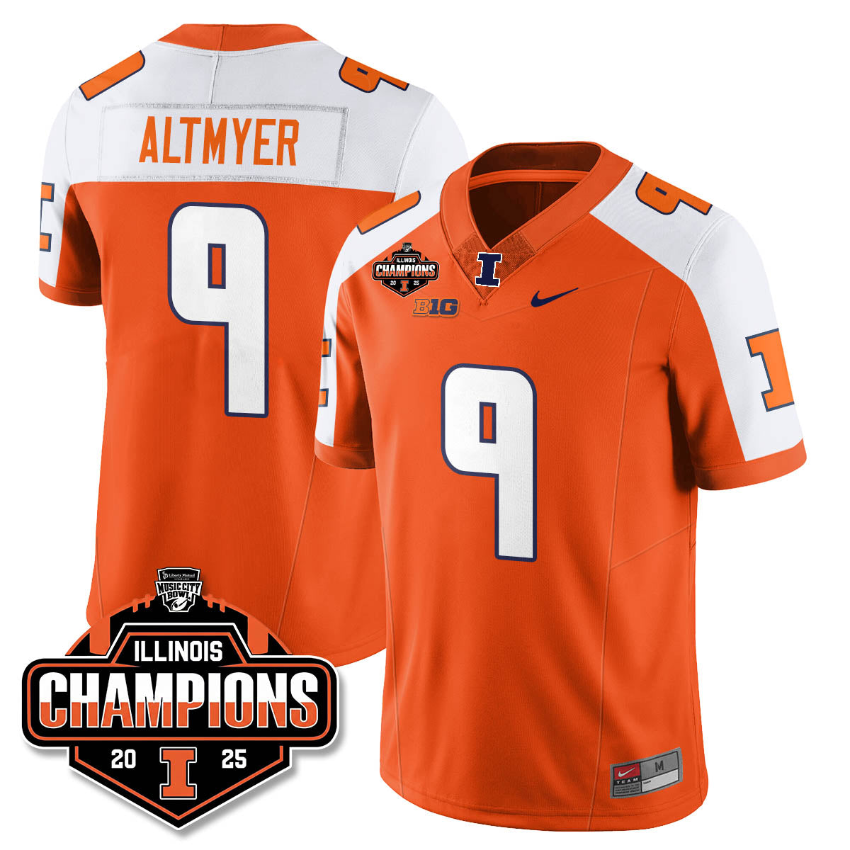 ILL Football 2025 Music City Bowl Champions Limited Jersey - All Stitched