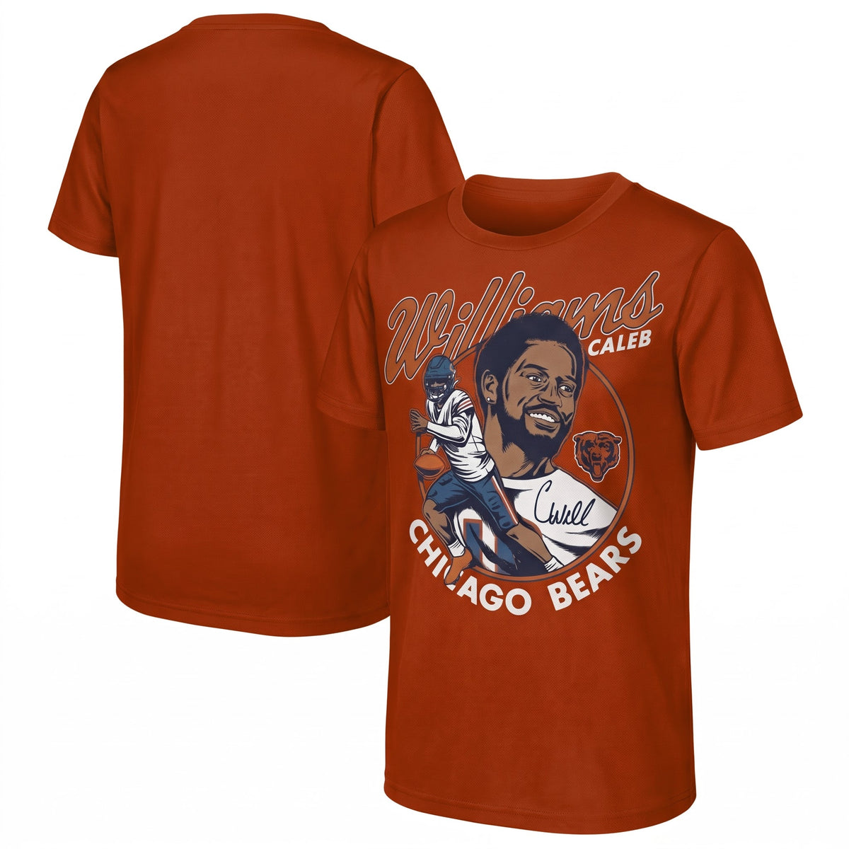Chicago Bears Caleb Williams One Side Printed T-Shirt V8