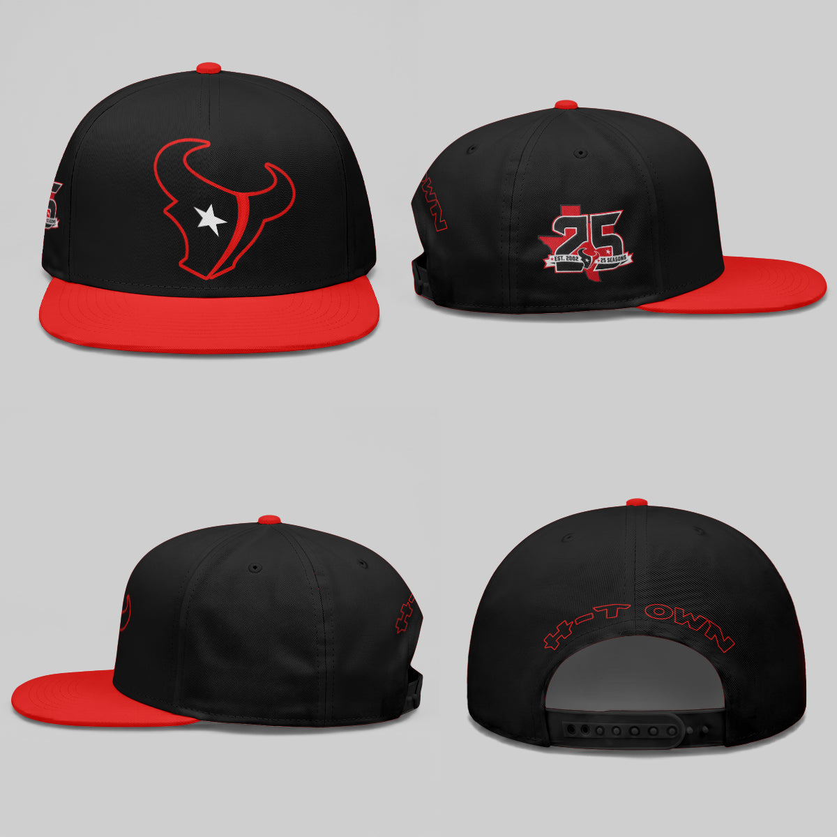 HOU Fan Gear Black Edition Snapback Cap - Printed