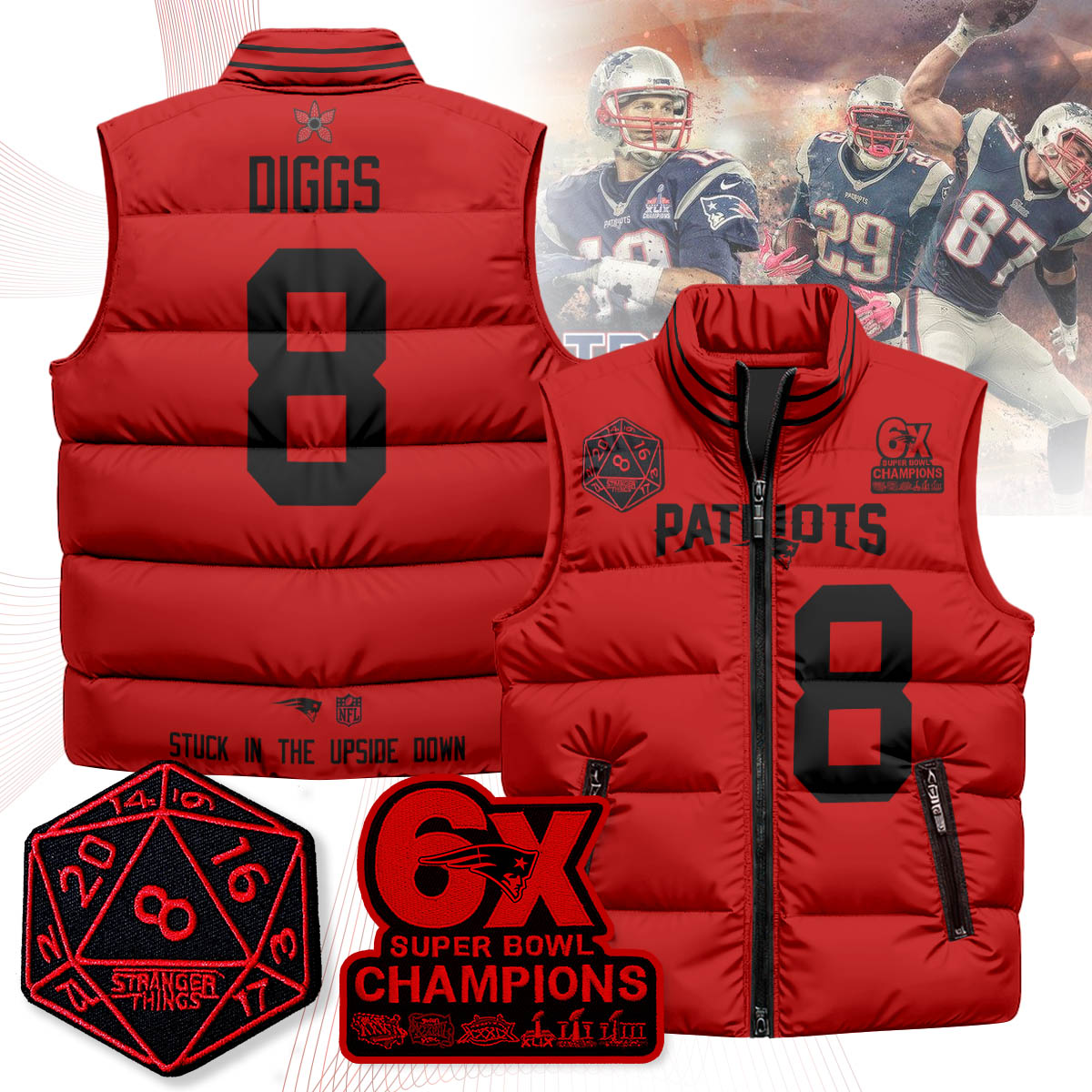 NE 'Stranger Things Edition' Unisex Puffer Vest N1