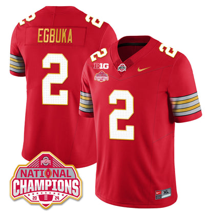 OSU 'Heritage Stripe' 2025 CFP Patch - National Champions Jersey N19 - All Stitched