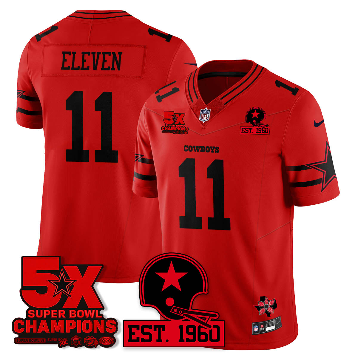 DAL 'Stranger Things Edition' Vapor Limited Jersey n1 - All Stitched