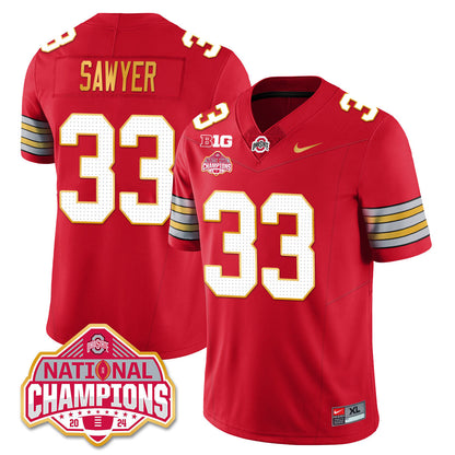 OSU 'Heritage Stripe' 2025 CFP Patch - National Champions Jersey N19 - All Stitched