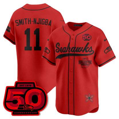SEA Stranger Things Vapor Limited Baseball Jersey - All Stitched