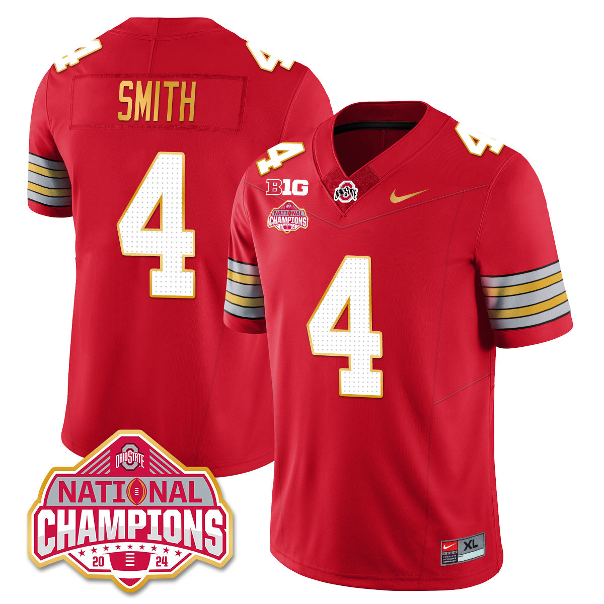OSU 'Heritage Stripe' 2025 CFP Patch - National Champions Jersey - All Stitched