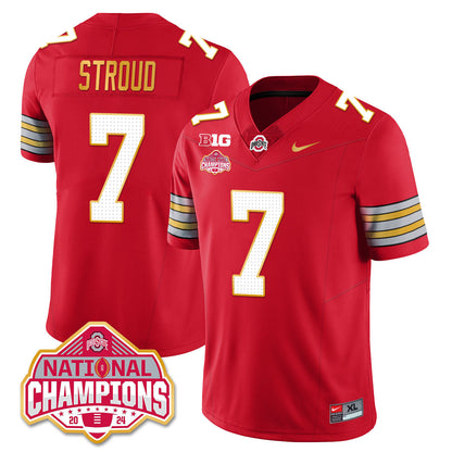 OSU 'Heritage Stripe' 2025 CFP Patch - National Champions Jersey N19 - All Stitched