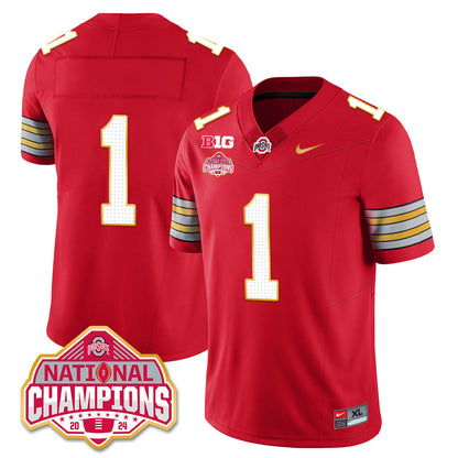 OSU 'Heritage Stripe' 2025 CFP Patch - National Champions Jersey N19 - All Stitched