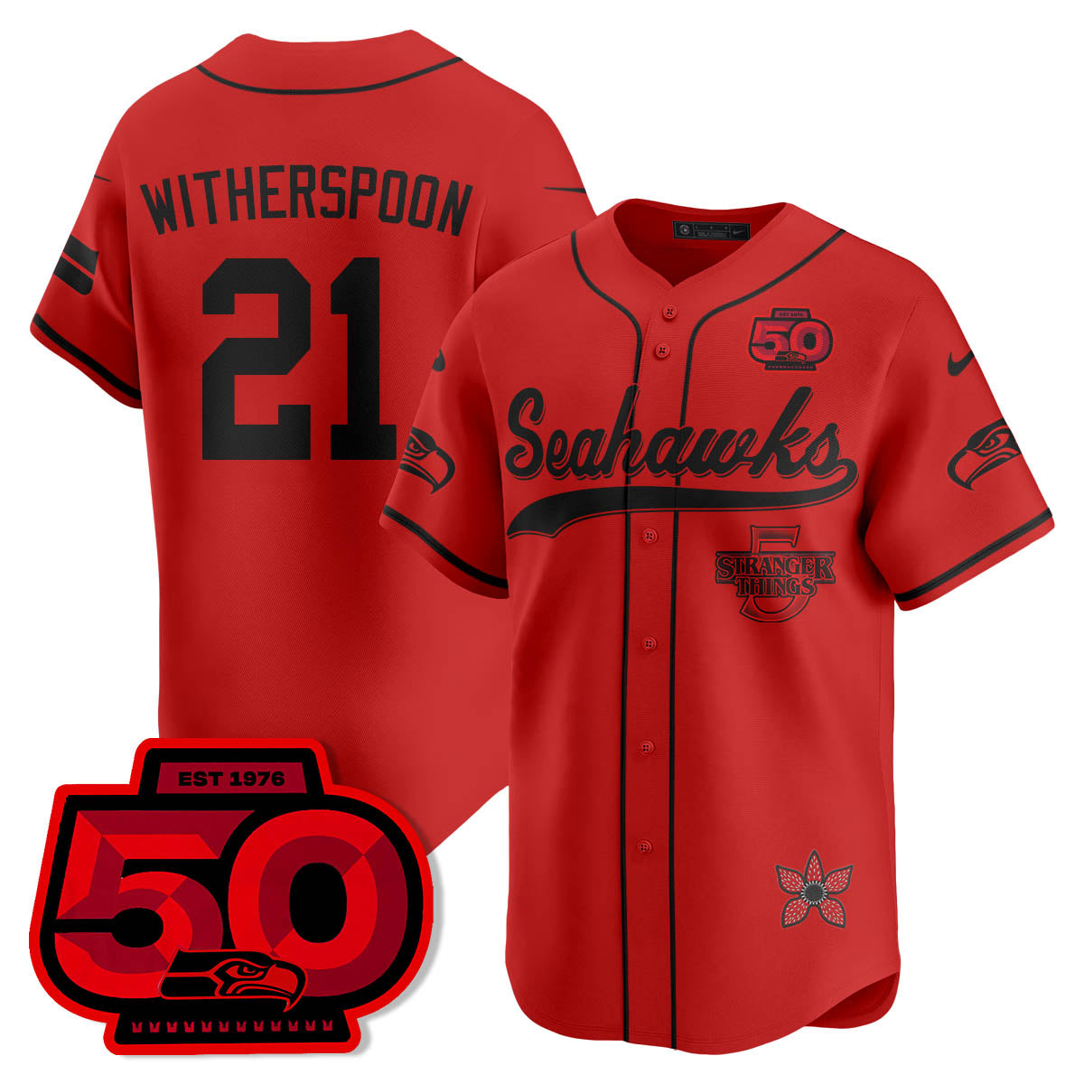 SEA Stranger Things Vapor Limited Baseball Jersey - All Stitched