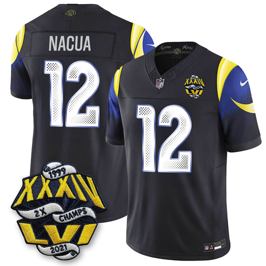 LAR 2-Time Champions Patch Vapor Limited Jersey - Stitched
