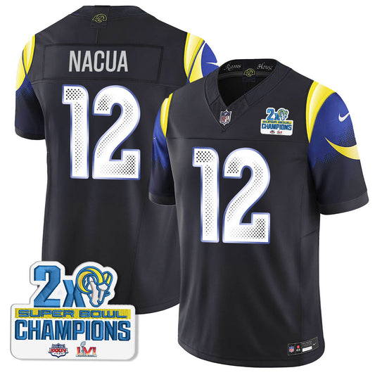 LAR 2-Time Champions Patch Vapor Limited Jersey - Stitched 1