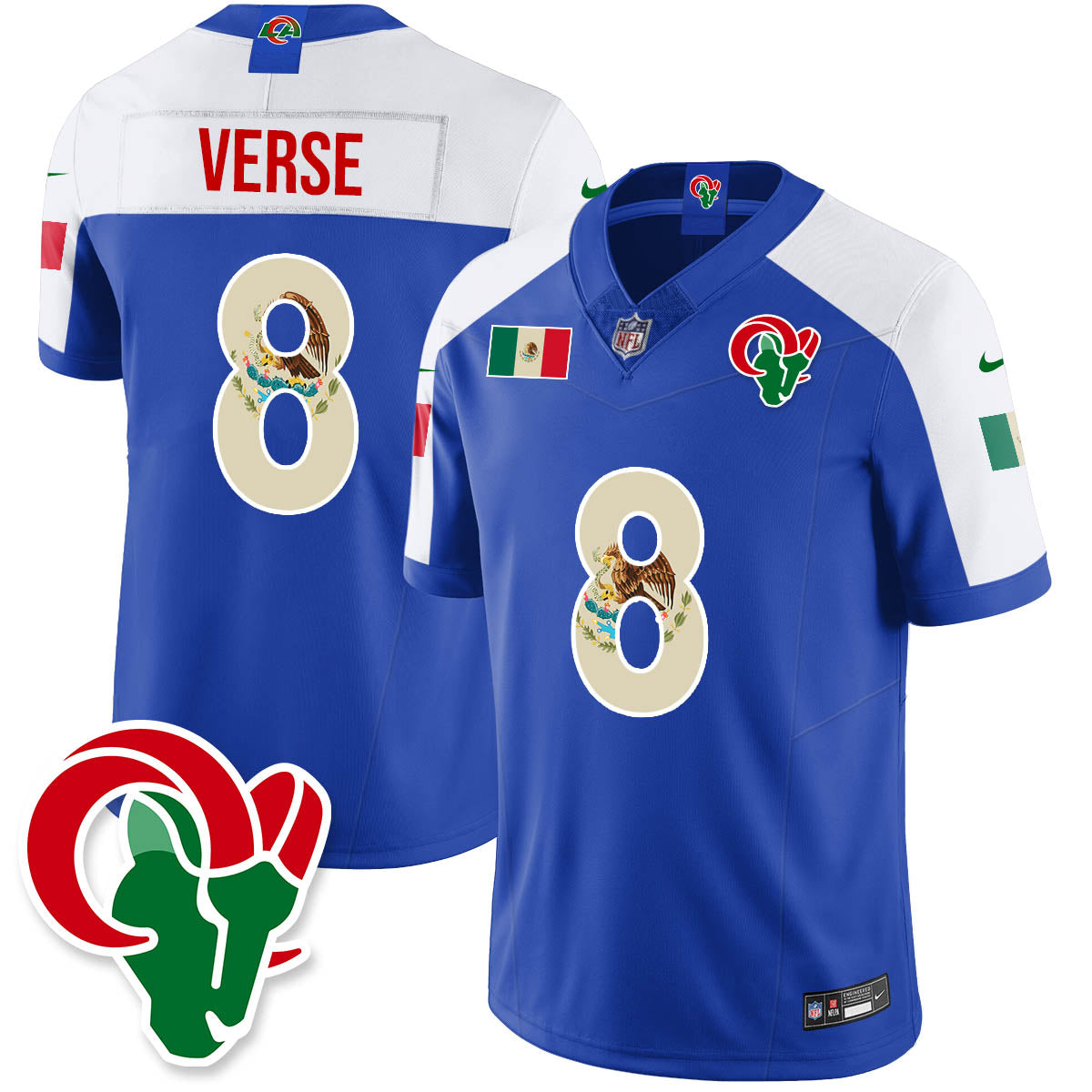 LAR Mexico Vapor Limited Jersey - All Stitched
