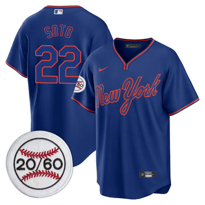 NYM Limited Jersey - 2001 Patch - All Stitched