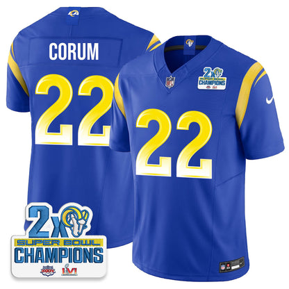 LAR 2-Time Champions Patch Vapor Limited Jersey - All Stitched 1