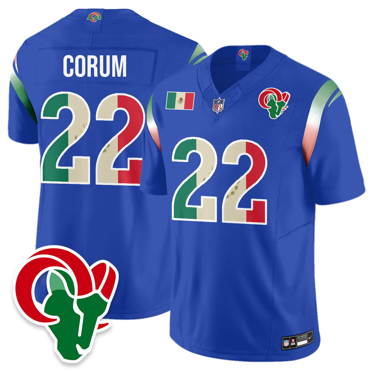 LAR Mexico Vapor Limited Jersey - All Stitched