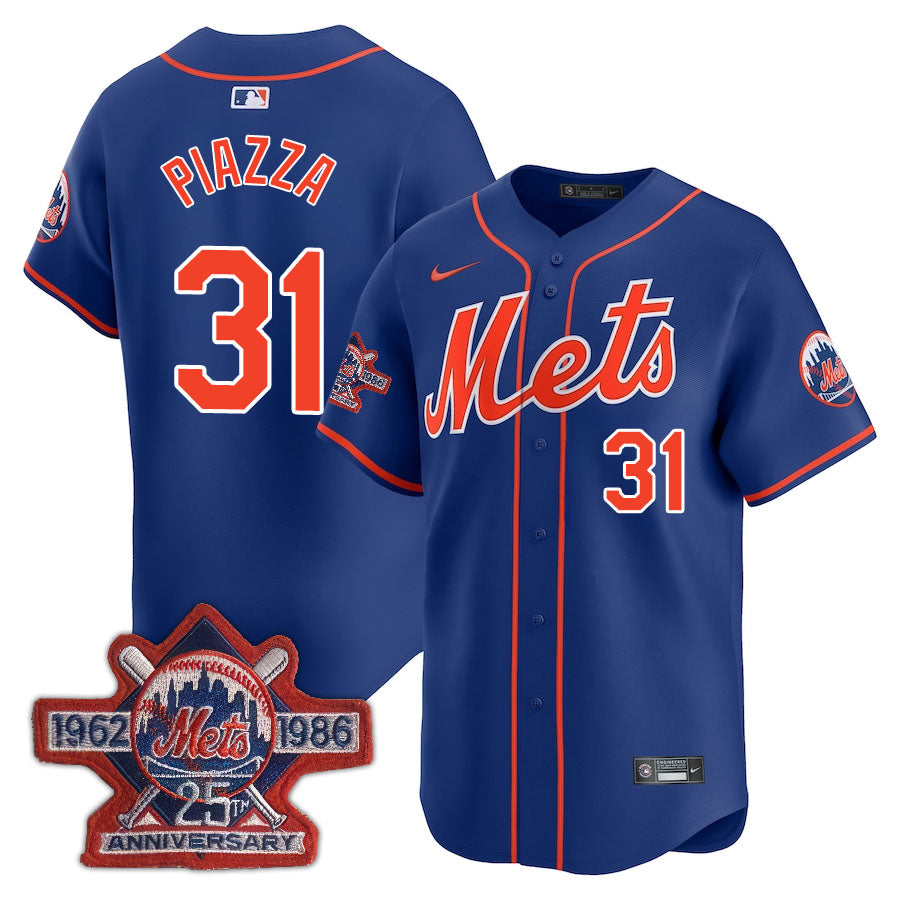 NYM Limited Jersey - 1986 Patch - All Stitched