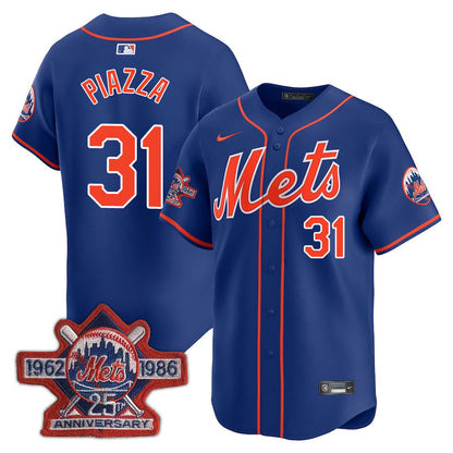 NYM Limited Jersey - 1986 Patch - All Stitched