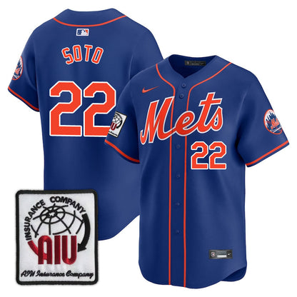 NYM Limited Jersey - 2000 Patch - All Stitched
