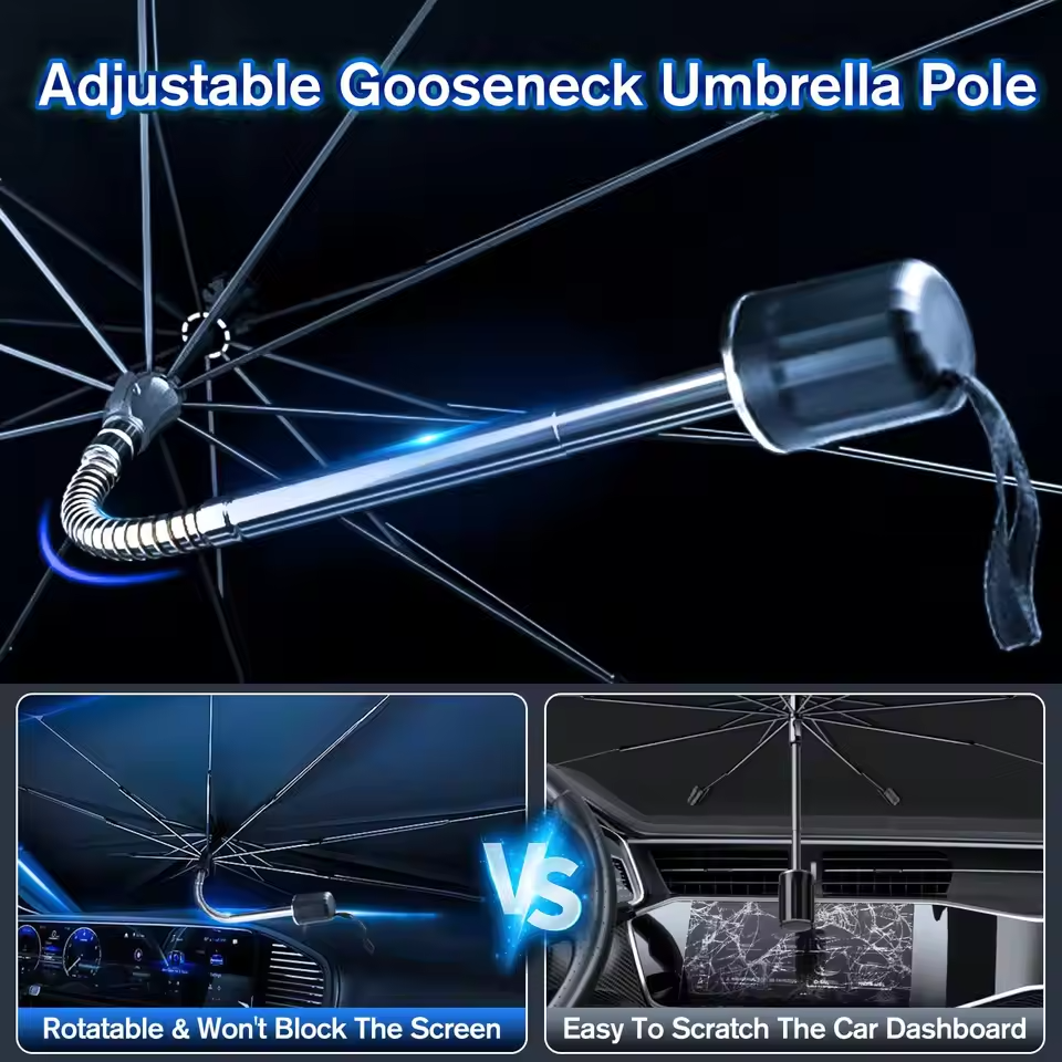 Car Sunshade Umbrella with 360°Rotation