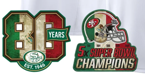 49ers Mexico 80th Anniversary & 5X Champs Patch