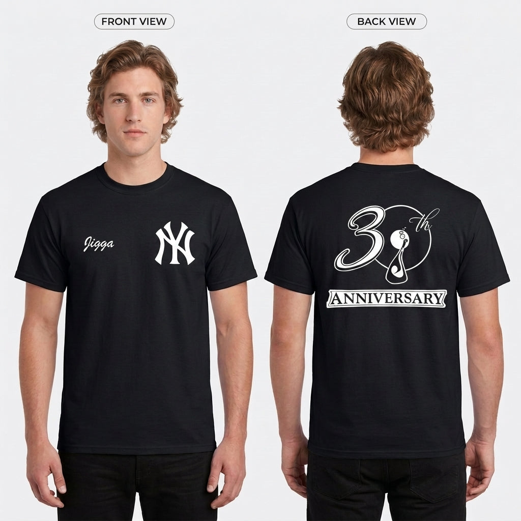NYY Jay Z Edition Two Sides Printed T-Shirt