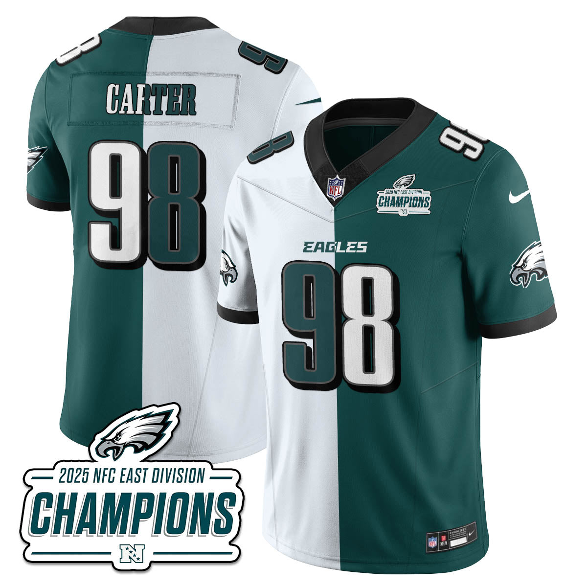 PHI NFC East Champions Vapor Limited Jersey - All Stitched