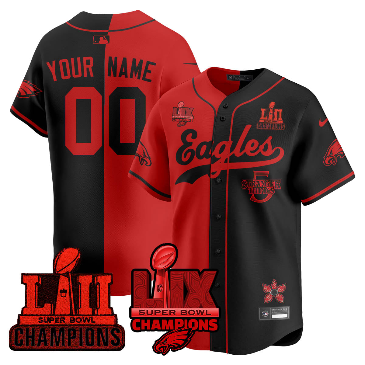 PHI Stranger Things Vapor Limited Baseball Jersey - All Stitched