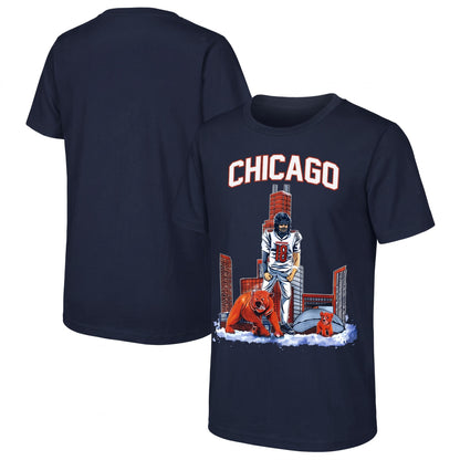 Chicago Bears Caleb Williams One Side Printed T-Shirt V2