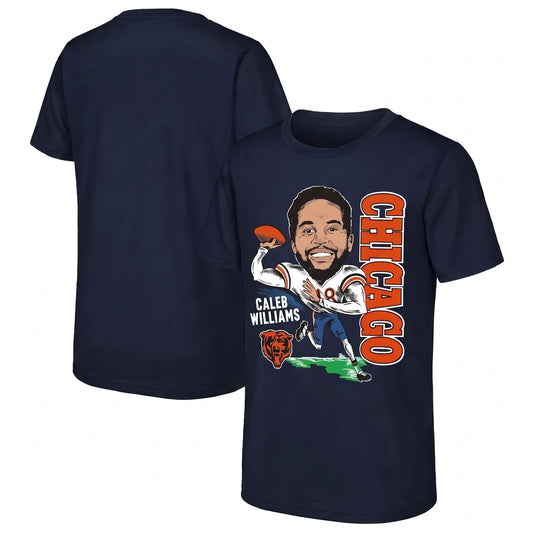 Chicago Bears Caleb Williams One Side Printed T-Shirt V6