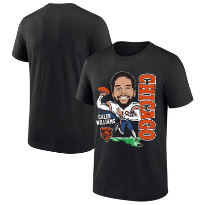 Chicago Bears Caleb Williams One Side Printed T-Shirt V6