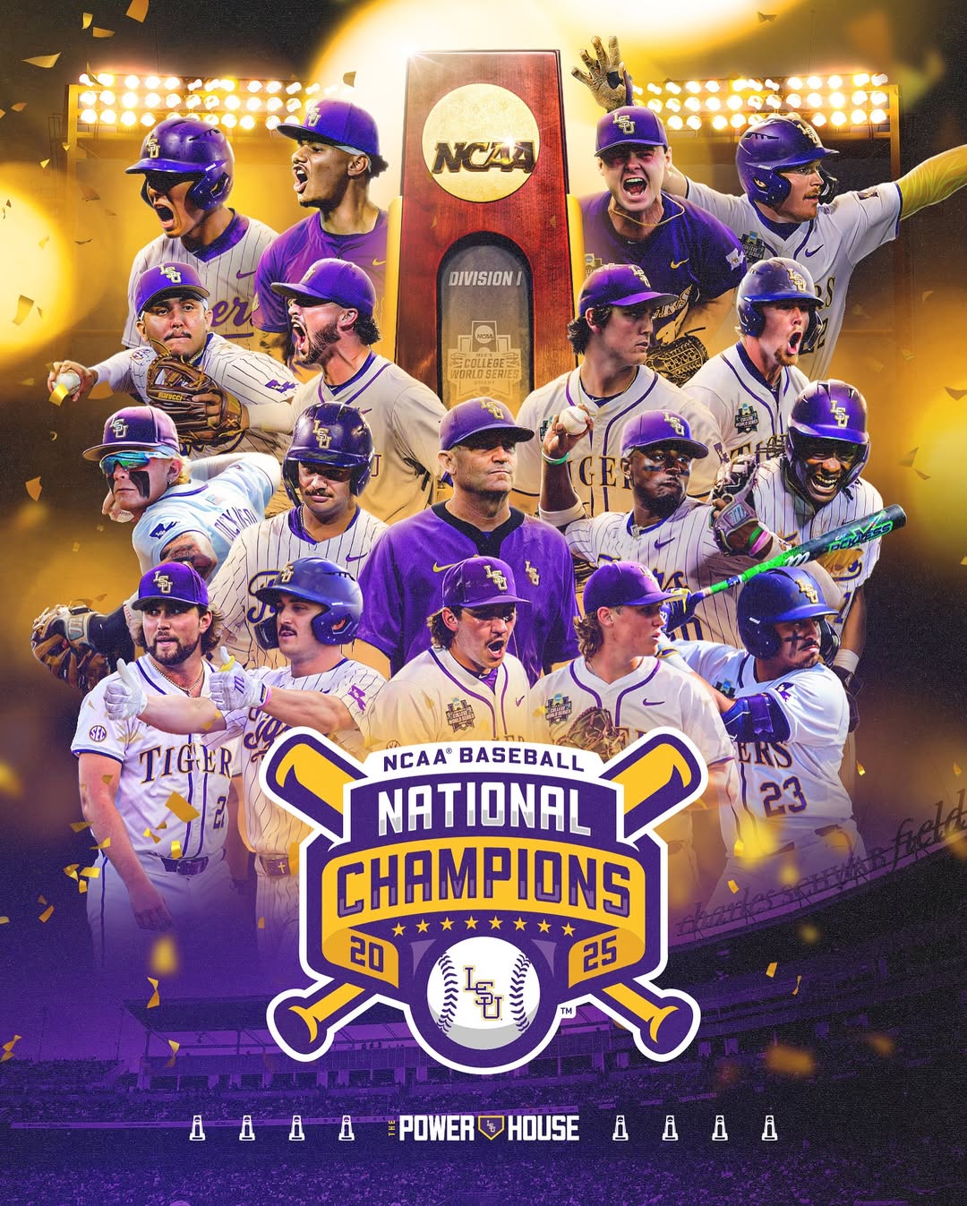 LSU 2025 World Series Champions Limited Jersey - All Stitched