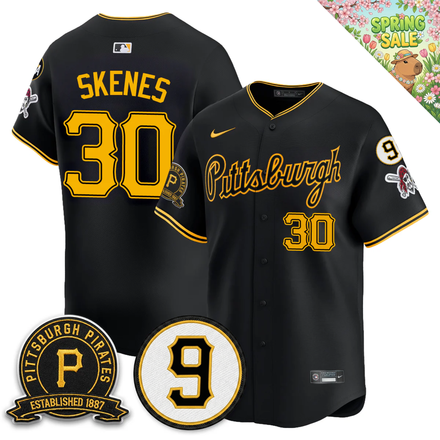 PIT Memories Vapor Limited Jersey - Bill Mazeroski & EST 1887 Patch - All Stitched