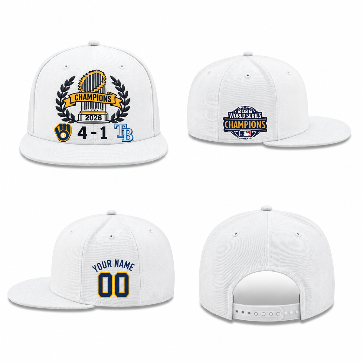 MIL 2026 World Series Champions Personalized Snapback Cap - Printed V7