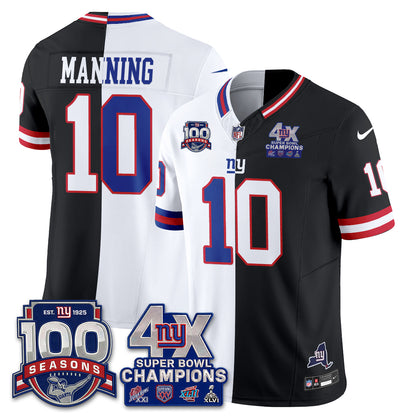 NYG 4X SBowl Split Edition Vapor Jersey - Stitched #10