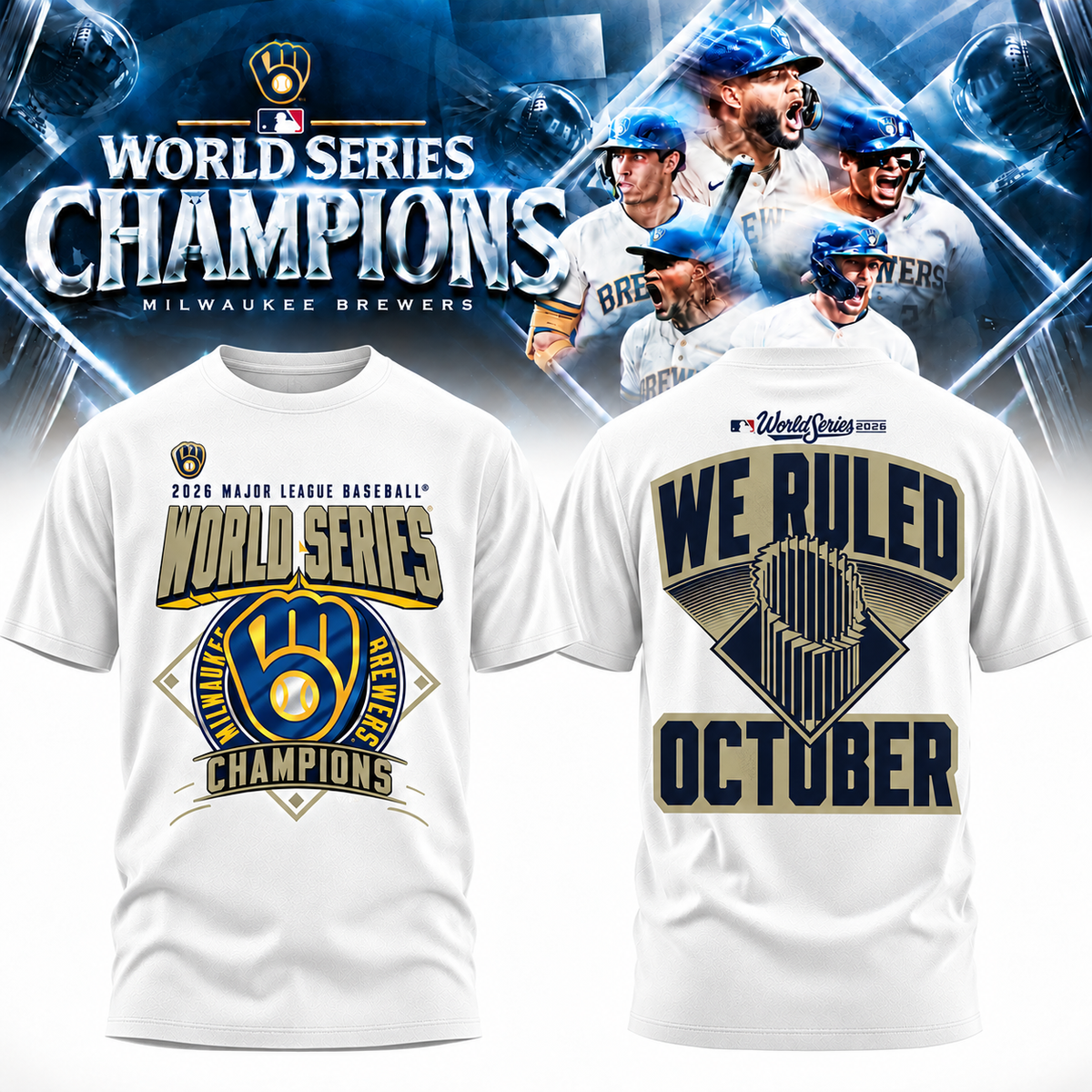 MIL World Series Champions Two Sides T-Shirt - Printed V14