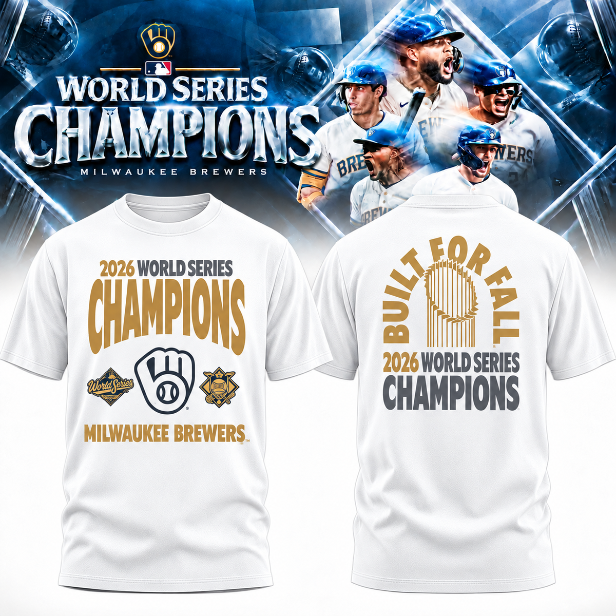 MIL World Series Champions Two Sides T-Shirt - Printed V17