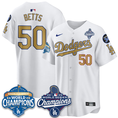 LAD 2025 World Series Champions Jersey - All Stitched N2