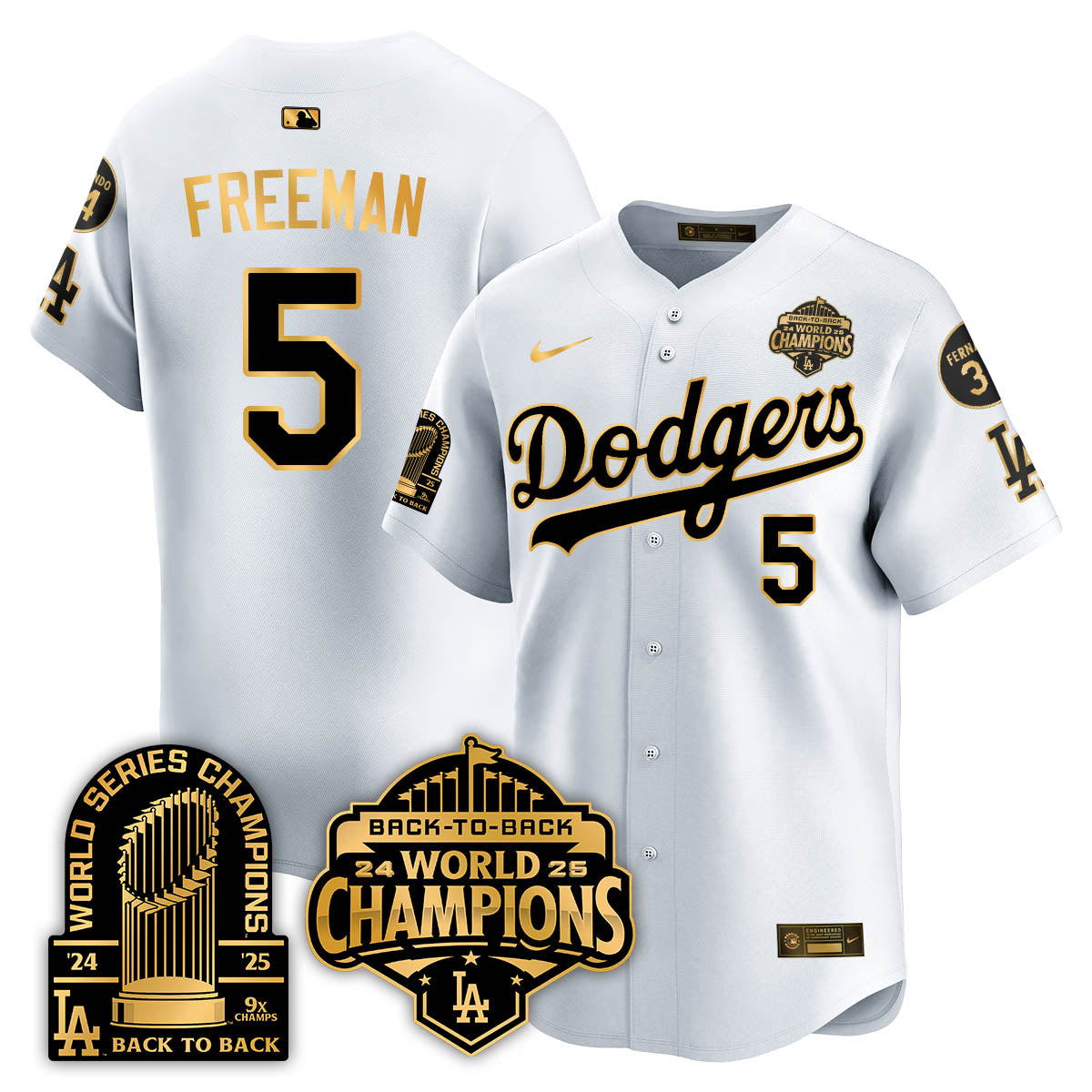 LAD 2025 World Series Champions Jersey - 9x Champs - All Stitched N2