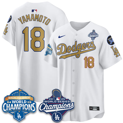 LAD 2025 World Series Champions Jersey - All Stitched N2