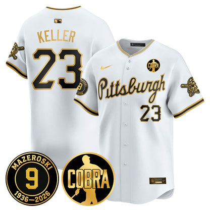 PIT Memories Vapor Limited Gold Jersey - Bill Mazeroski Patch - All Stitched