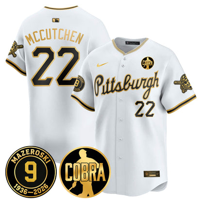 PIT Memories Vapor Limited Gold Jersey - Bill Mazeroski Patch - All Stitched