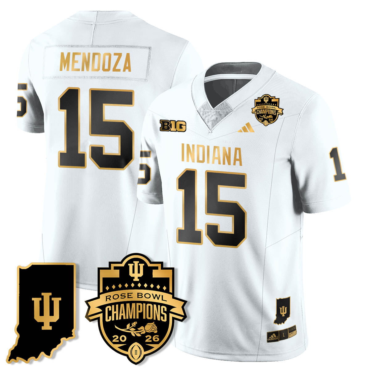 Indiana H Vapor Limited Football Gold Jersey - Rose Bowl Champions - All Stitched