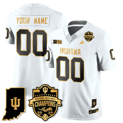 Indiana H Vapor Limited Football Gold Jersey - Rose Bowl Champions - All Stitched