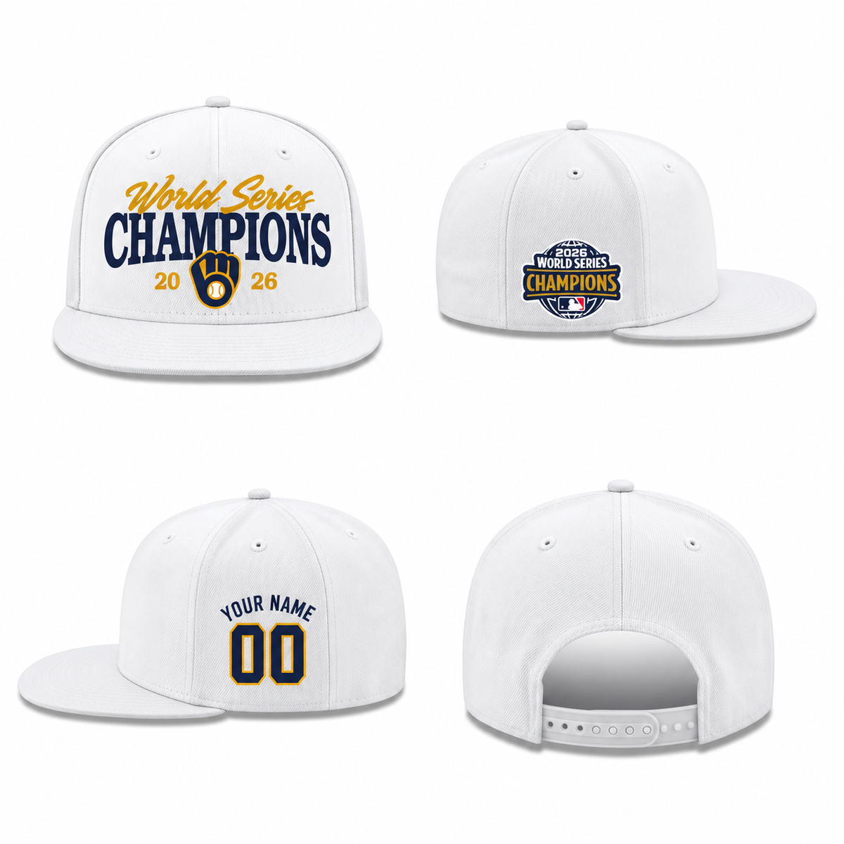 MIL 2026 World Series Champions Personalized Snapback Cap - Printed V6