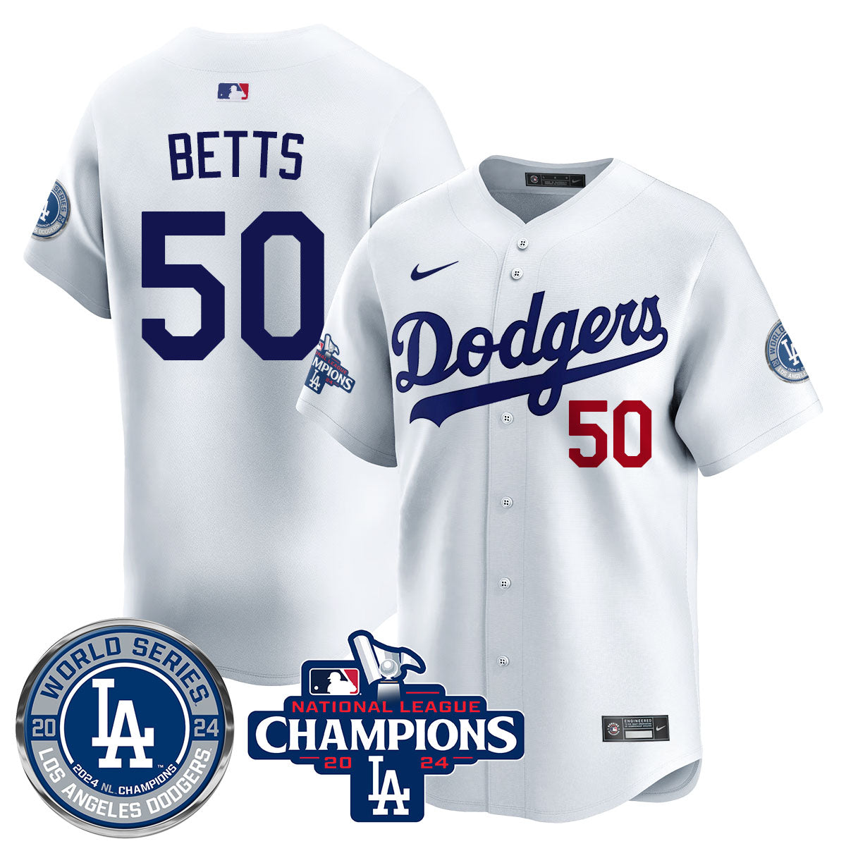 LAD World Series NL Champions Jersey - All Stitched