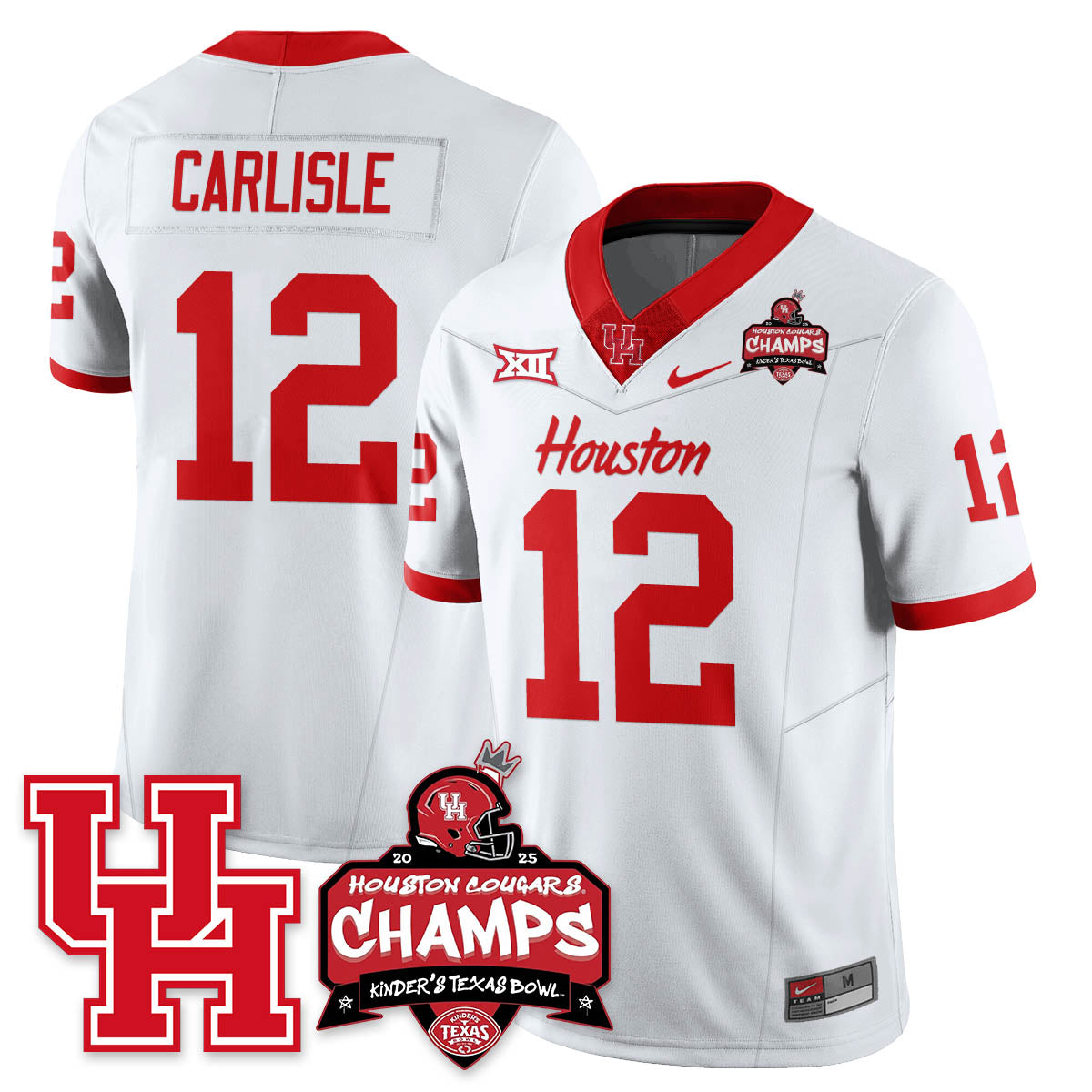 Houston Cougar Football 2025 Kinder's Texas Bowl Champions Jersey - All Stitched