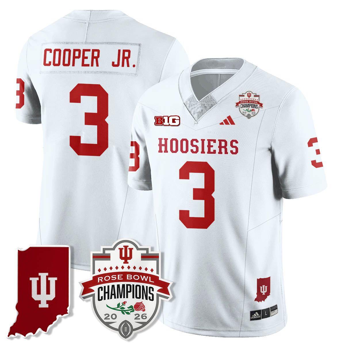 Indiana H Vapor Limited Football Jersey - Rose Bowl Champions - All Stitched