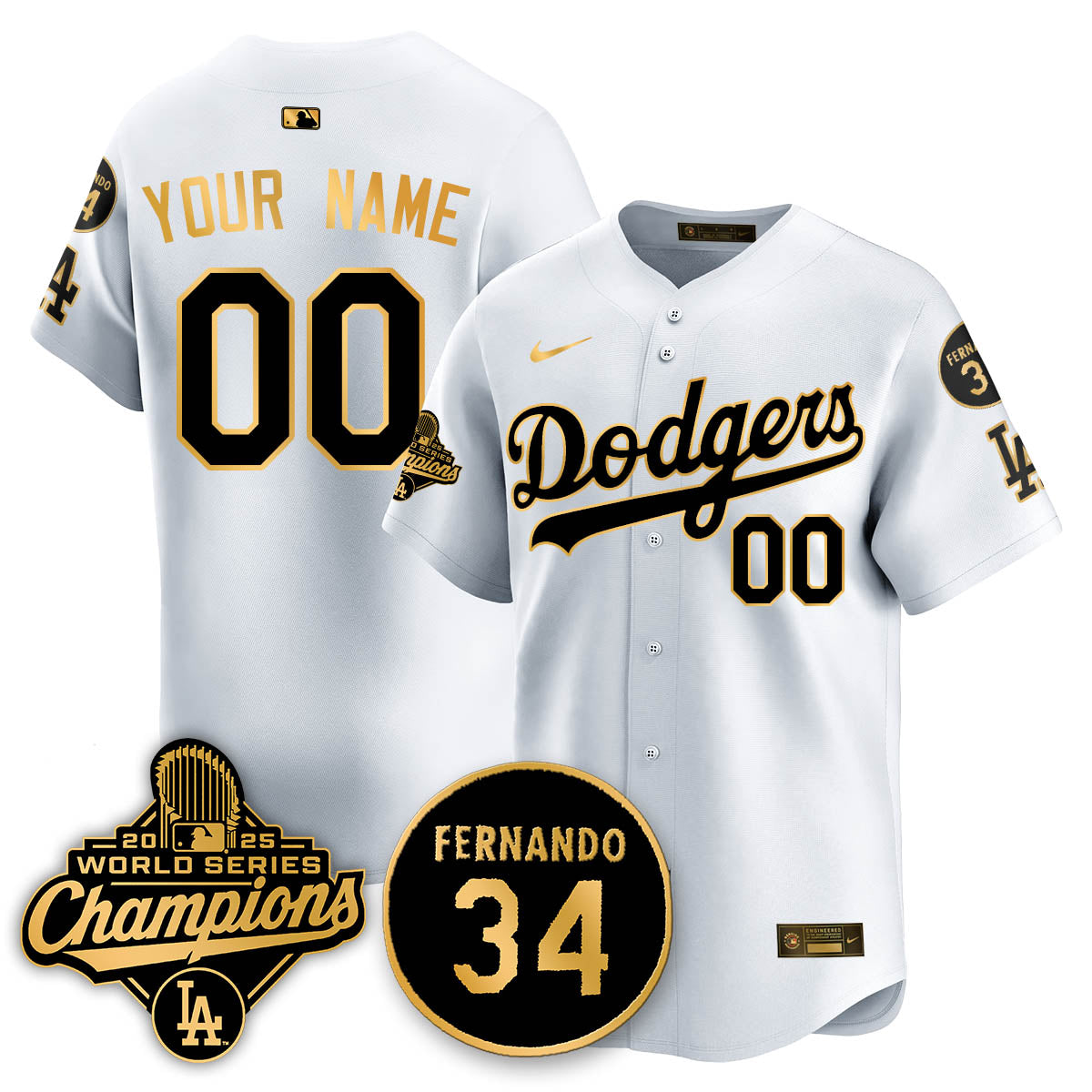 LAD 2025 World Series Champions Custom Jersey - All Stitched