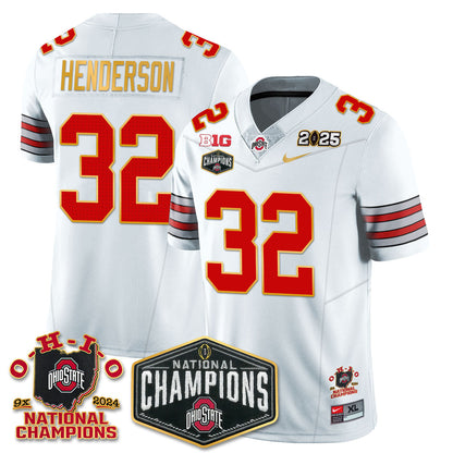OSU 'Heritage Stripe' 2025 CFP Patch - National Champions Jersey N8 - All Stitched